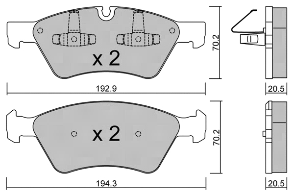 Brake Pad Set, disc brake (BPMB-1017)