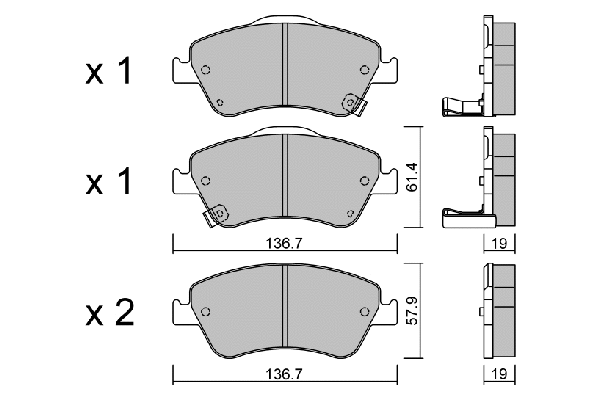 Brake Pad Set, disc brake (BPTO-1015)