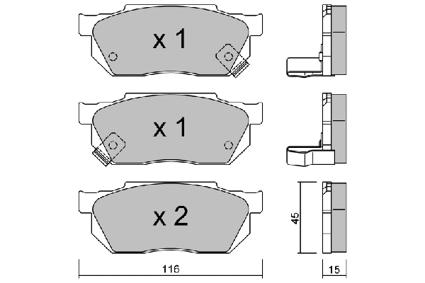 Brake Pad Set, disc brake (BPHO-1906)