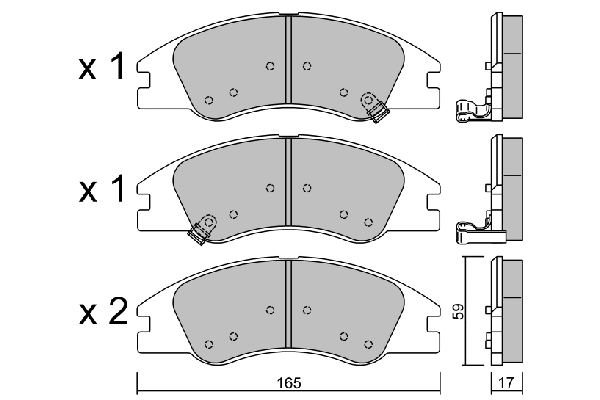 Brake Pad Set, disc brake (BPKI-1902)