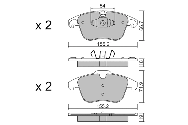 Brake Pad Set, disc brake (BPCI-1008)