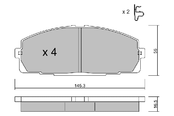 Brake Pad Set, disc brake (BPTO-1914)