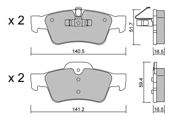 Brake Pad Set, disc brake (BPMB-2013)