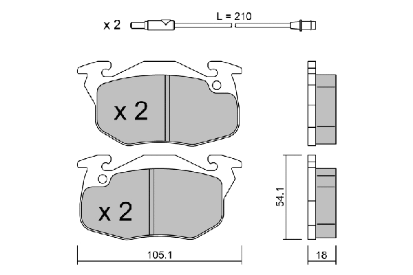Brake Pad Set, disc brake (BPPE-1003)