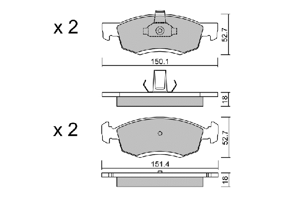 Brake Pad Set, disc brake (BPRE-1012)
