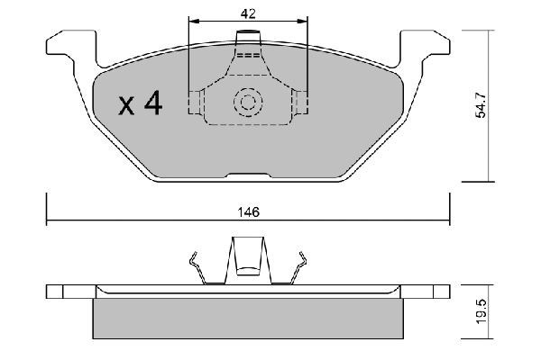 Brake Pad Set, disc brake (BPVW-1012)