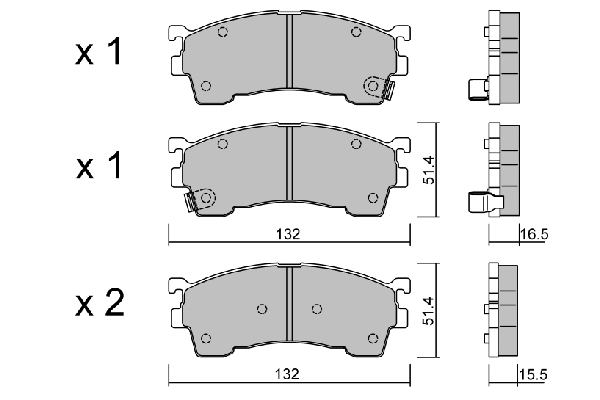 Brake Pad Set, disc brake (BPMZ-1003)