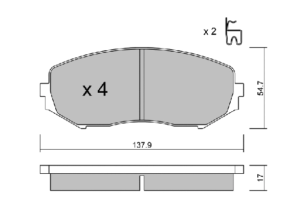 Brake Pad Set, disc brake (BPSZ-1005)