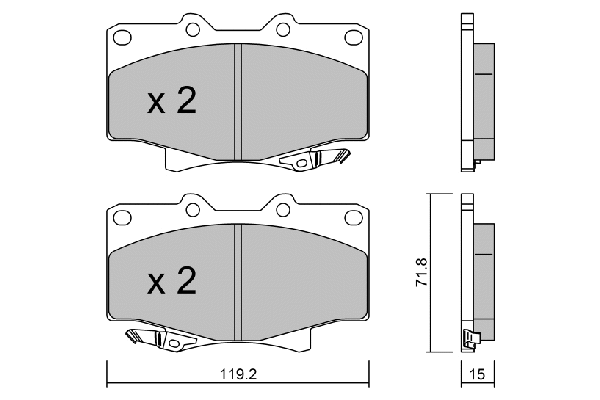 Brake Pad Set, disc brake (BPTO-1918)