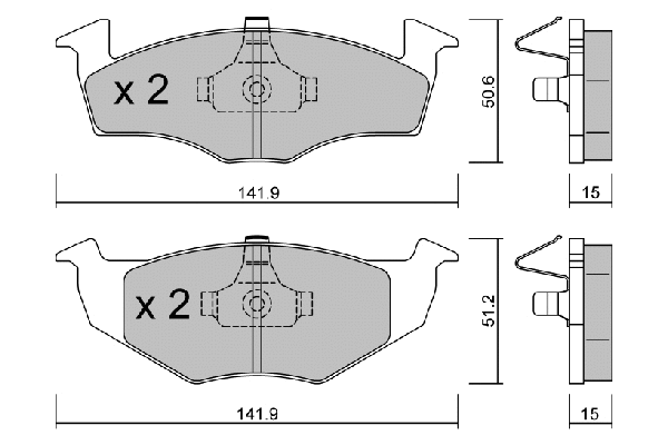 Brake Pad Set, disc brake (BPVW-1005)
