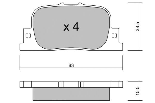 Brake Pad Set, disc brake (BPTO-2014)