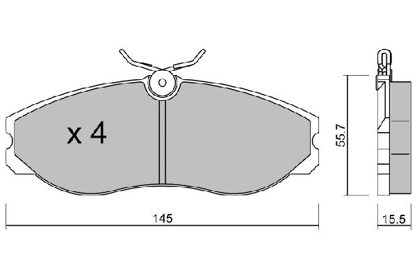Brake Pad Set, disc brake (BPNI-1907)