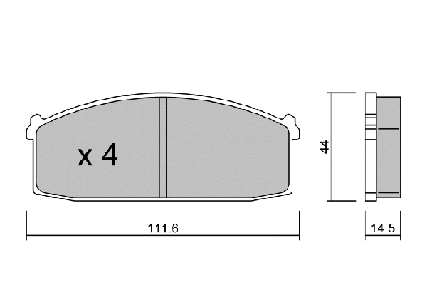 Brake Pad Set, disc brake (BPNI-1017)