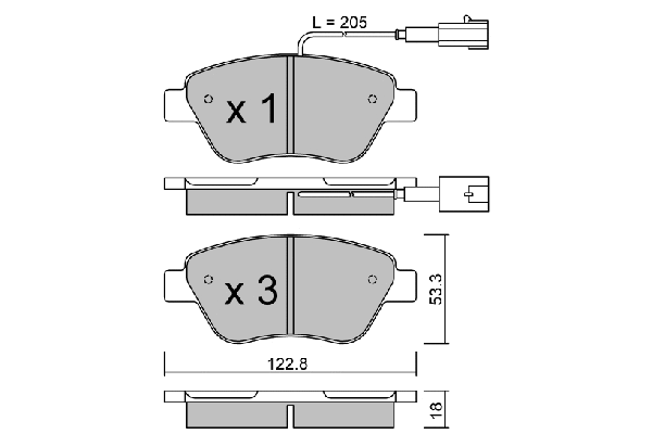 Brake Pad Set, disc brake (BPPE-1007)