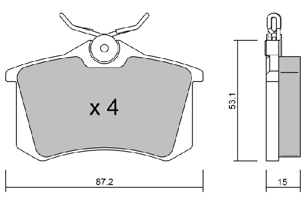 Brake Pad Set, disc brake (BPPE-2001)