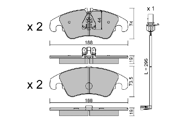 Brake Pad Set, disc brake (BPVW-1017)