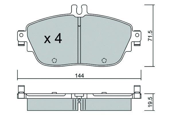Brake Pad Set, disc brake (BPMB-1020)
