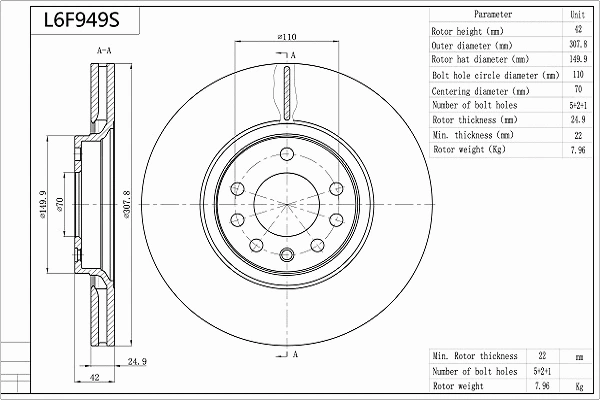 Brake Disc (L6F949S)
