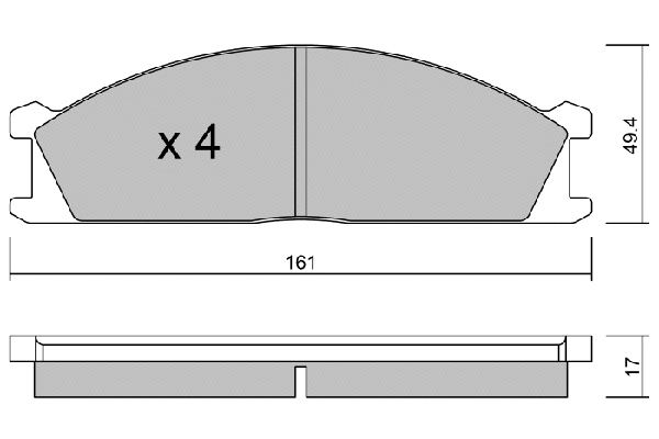 Brake Pad Set, disc brake (BPNI-1011)