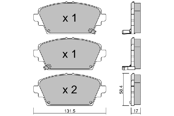 Brake Pad Set, disc brake (BPHO-1901)