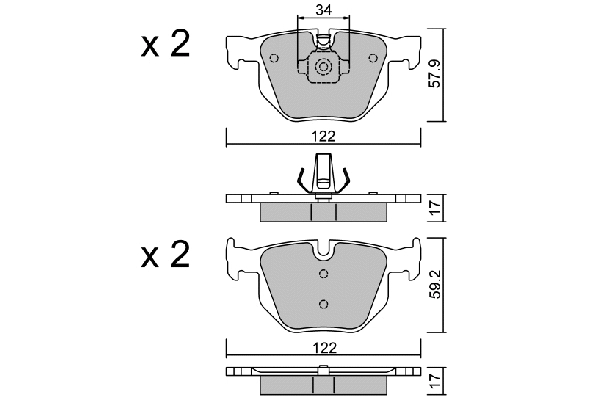 Brake Pad Set, disc brake (BPBM-2012)