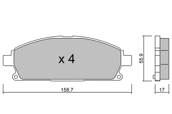 Brake Pad Set, disc brake (BPNI-1023)
