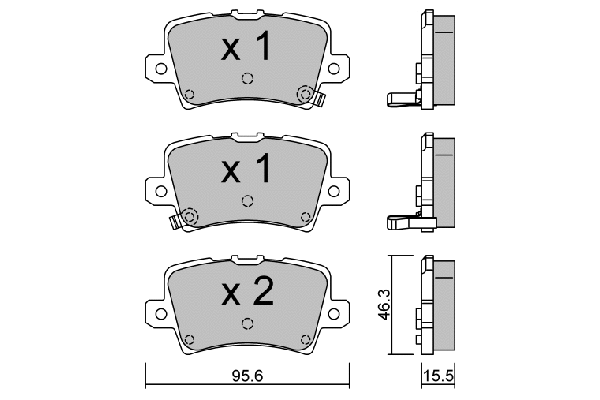 Brake Pad Set, disc brake (BPHO-2002)