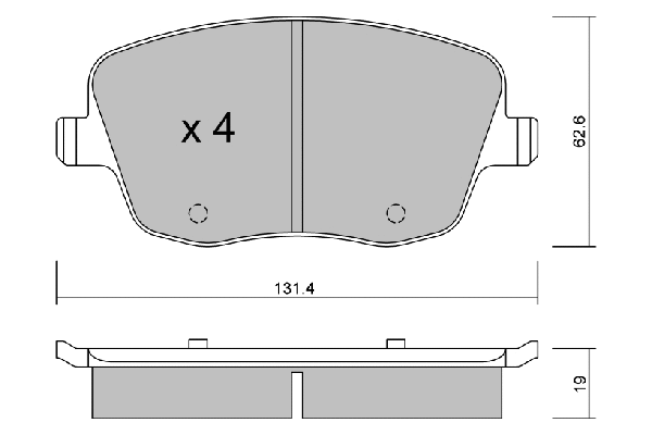 Brake Pad Set, disc brake (BPVW-1019)