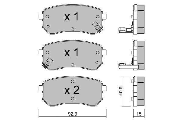 Brake Pad Set, disc brake (BPHY-2003)