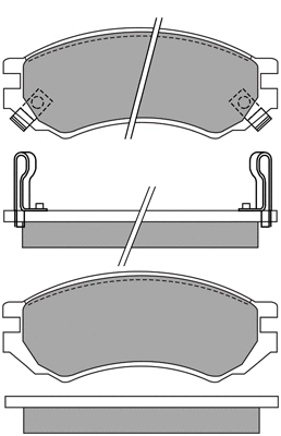 Brake Pad Set, disc brake (ASN-2073)