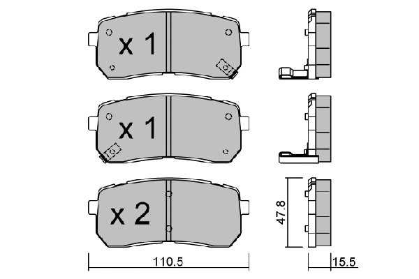 Brake Pad Set, disc brake (BPHY-2007)