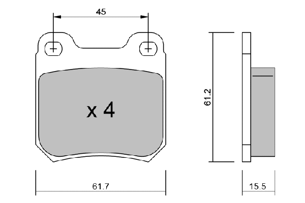 Brake Pad Set, disc brake (BPOP-2004)