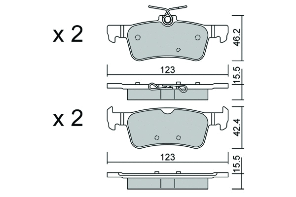 Brake Pad Set, disc brake (BPPE-2015)