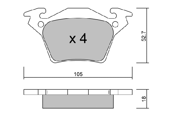 Brake Pad Set, disc brake (BPMB-2008)