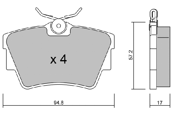 Brake Pad Set, disc brake (BPNI-2006)