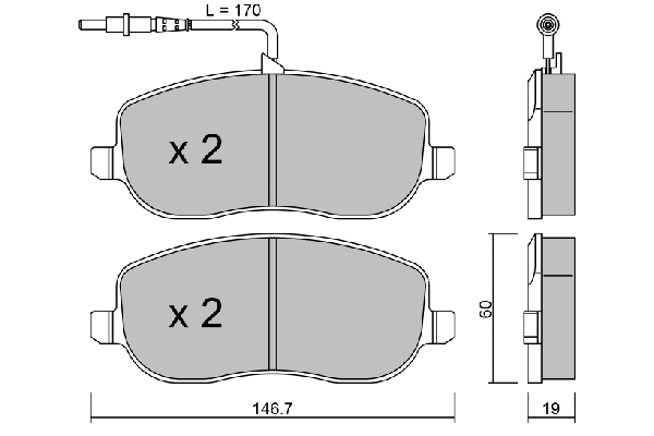 Brake Pad Set, disc brake (BPFI-1023)