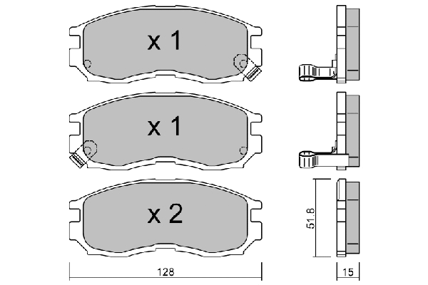 Brake Pad Set, disc brake (BPMI-1905)