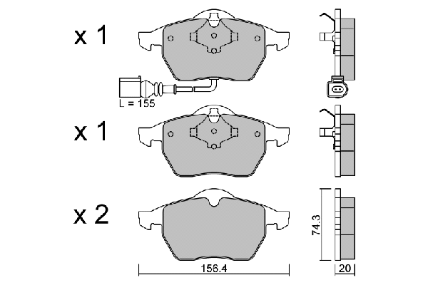 Brake Pad Set, disc brake (BPVW-1026)