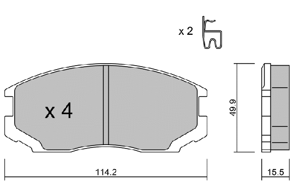 Brake Pad Set, disc brake (BPMI-1904)