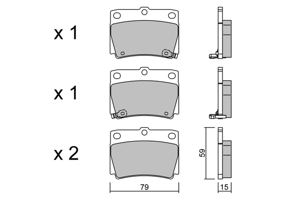 Brake Pad Set, disc brake (BPMI-2003)