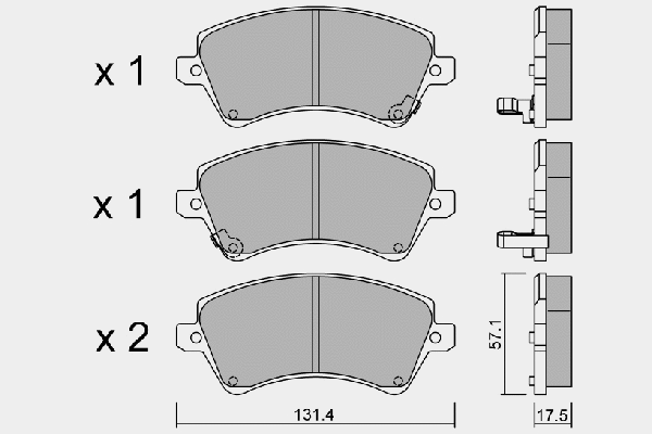 Brake Pad Set, disc brake (BPTO-1009)