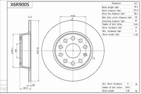 Brake Disc (X6R900S)