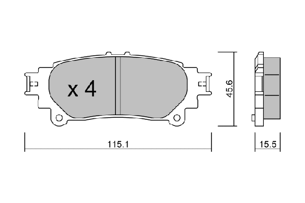 Brake Pad Set, disc brake (BPLX-2000)