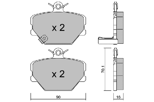 Brake Pad Set, disc brake (BPMB-1001)