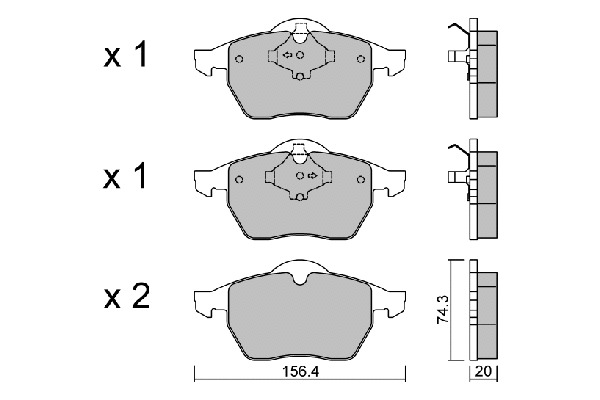 Brake Pad Set, disc brake (BPVW-1025)