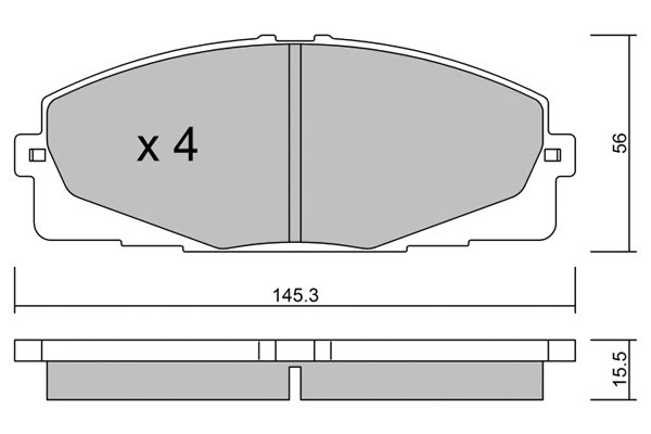 Brake Pad Set, disc brake (BPTO-1025)