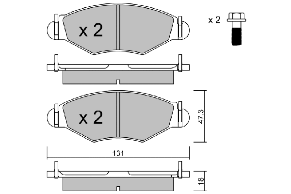 Brake Pad Set, disc brake (BPPE-1006)