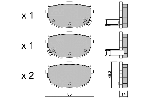 Brake Pad Set, disc brake (BPHY-2005)