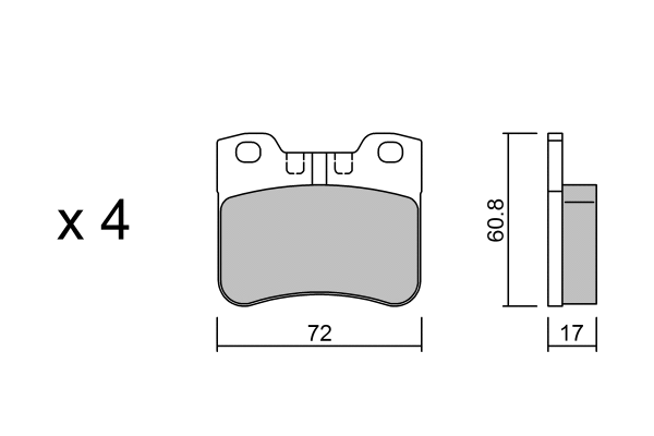 Brake Pad Set, disc brake (BPPE-1016)
