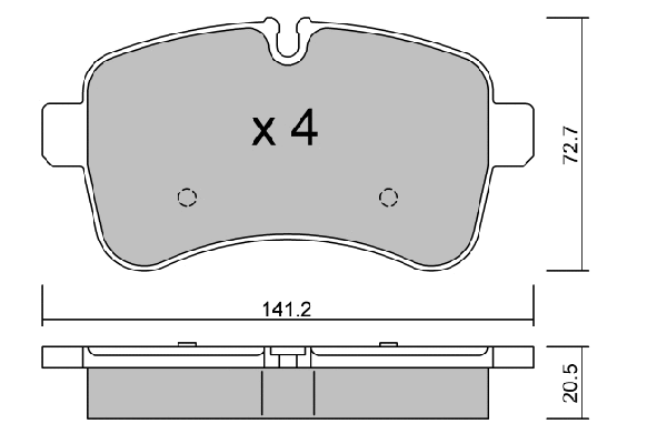 Brake Pad Set, disc brake (BPIV-2001)